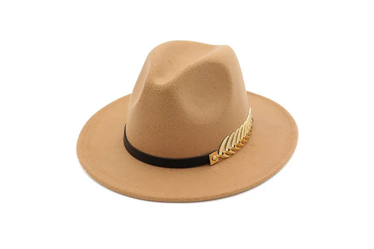 Sterling Golden Leaf Fedora Hat™ Elegant Style With Distinctive Touch