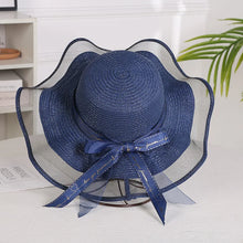Sterling Straw Hat with Poppy Ribbon™ Wide Brim Woven Bow Detail