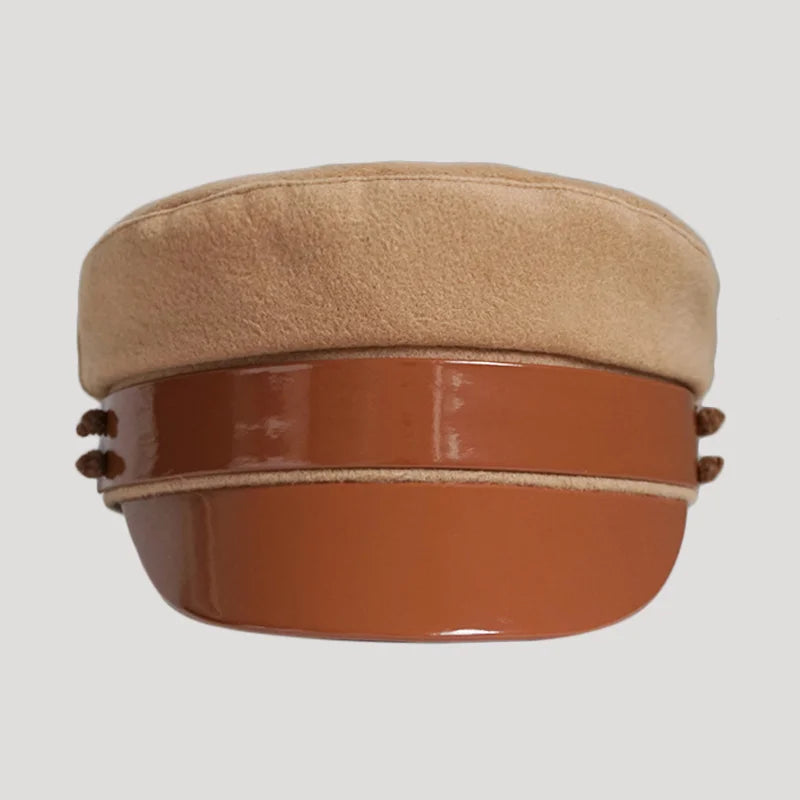 Sterling BG-HJM020 PU Leather Newsboy Cap™ With Flat Visor