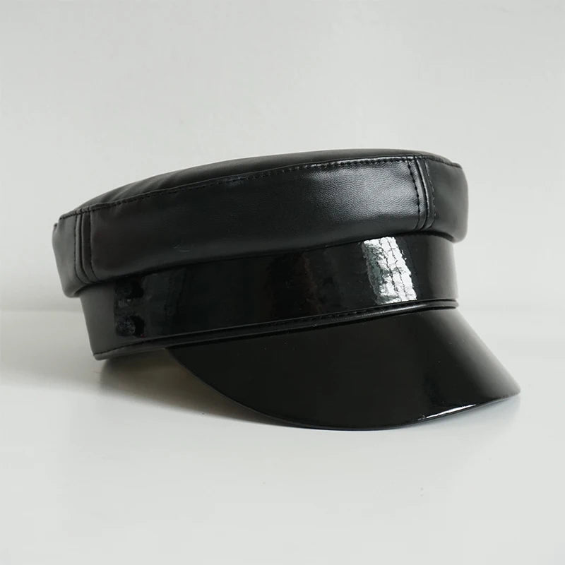 Sterling BG-HJM020 PU Leather Newsboy Cap™ With Flat Visor
