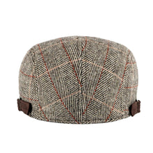 Sterling Herringbone Cotton Knitted Flat Cap™ Lawton Cotton Brim