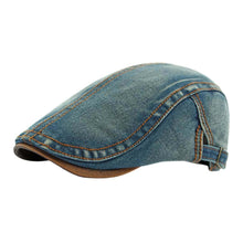 Sterling Denim Flat Cap™ Low Crown Denim Contrast Stitch