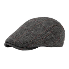 Sterling Tweed Flat Cap™ Low Crown Tweed Fabric Check Stitch