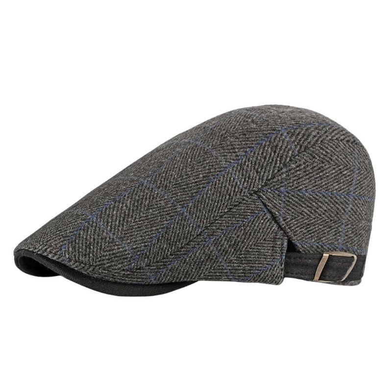 Sterling Herringbone Cotton Knitted Flat Cap™ Lawton Cotton Brim