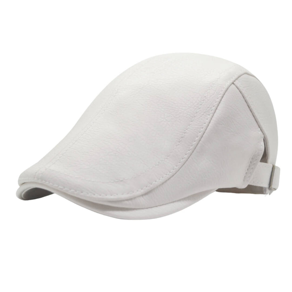 Sterling Leather Flat Cap™ Ivy Shape Brown Leather Side Buckle