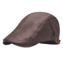 Sterling Leather Flat Cap™ Ivy Shape Brown Leather Side Buckle