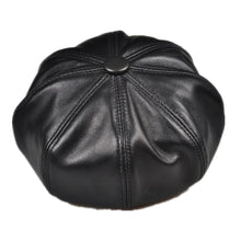 Sterling La Spezia™ Newsboy Cap Black Leather Eight Panel