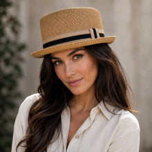 Sterling Lambert Porkpie Hat™ Felt Look Flat Crown Band