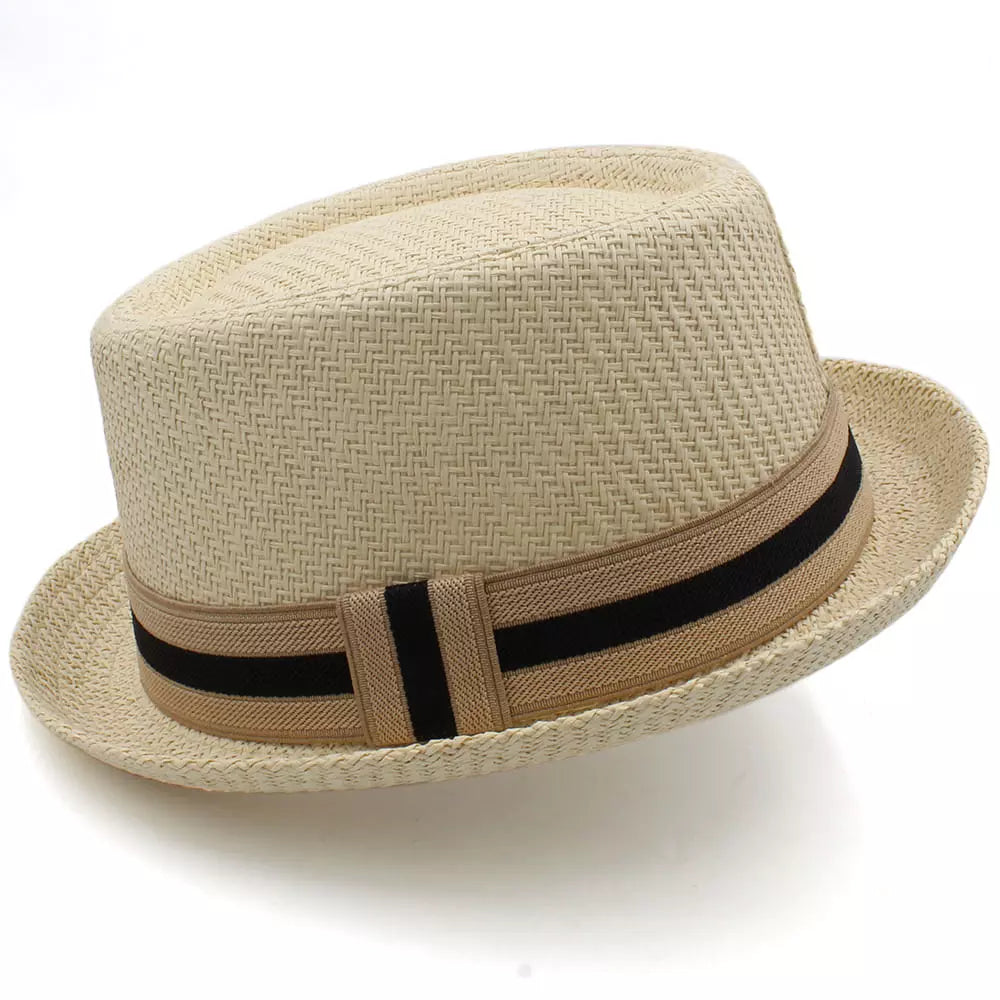 Sterling Lambert Porkpie Hat™ Felt Look Flat Crown Band