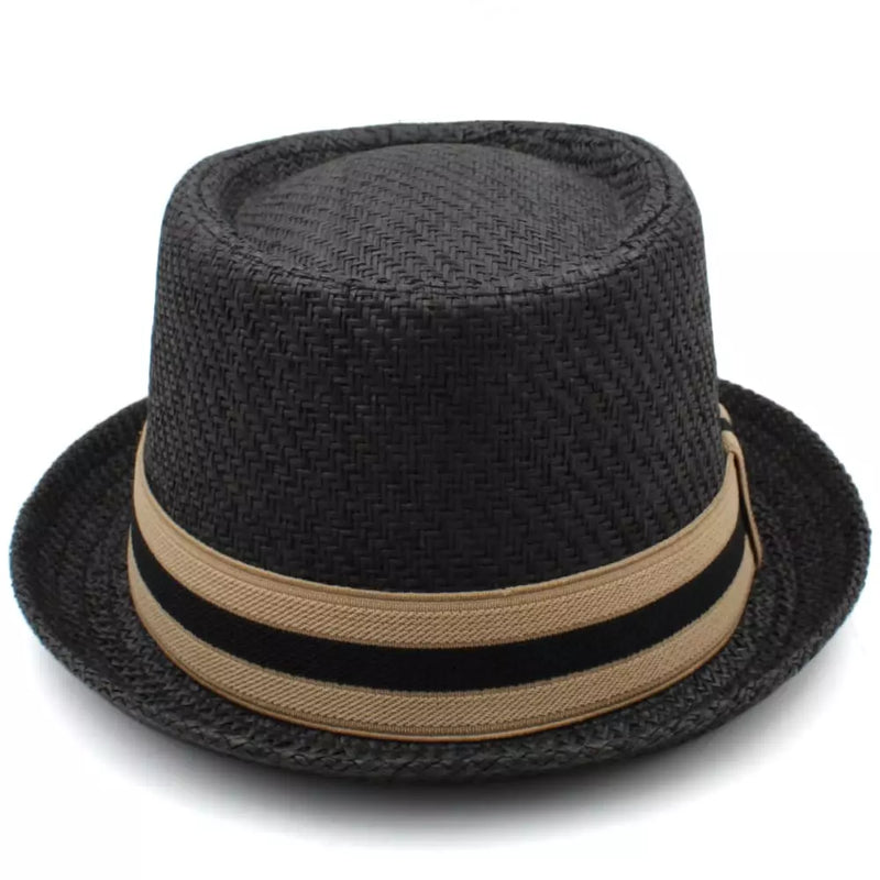 Sterling Lambert Porkpie Hat™ Felt Look Flat Crown Band
