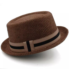 Sterling Lambert Porkpie Hat™ Felt Look Flat Crown Band