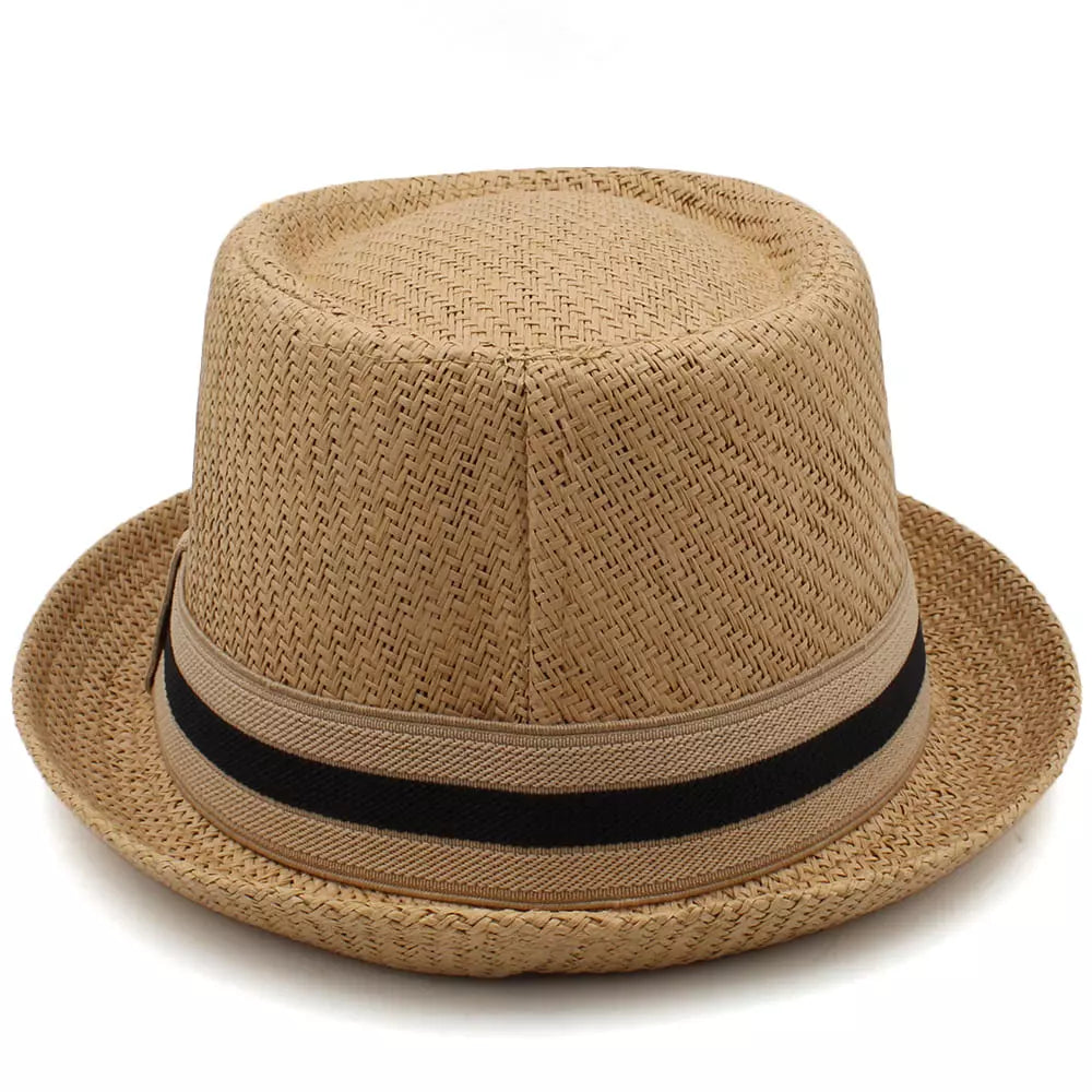 Sterling Lambert Porkpie Hat™ Felt Look Flat Crown Band
