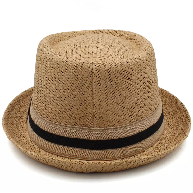Sterling Lambert Porkpie Hat™ Felt Look Flat Crown Band