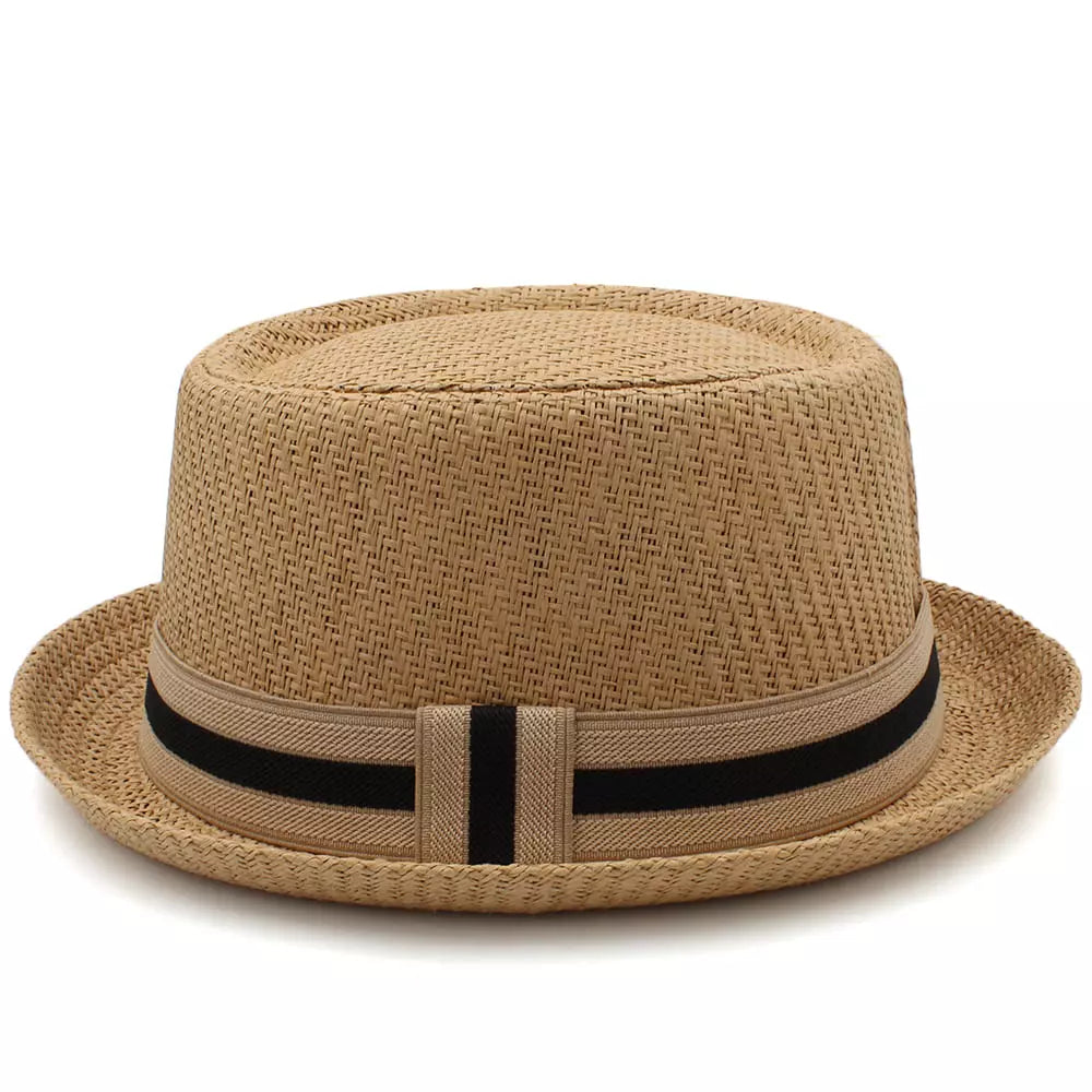 Sterling Lambert Porkpie Hat™ Felt Look Flat Crown Band