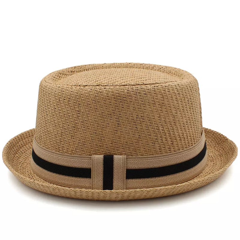 Sterling Lambert Porkpie Hat™ Felt Look Flat Crown Band