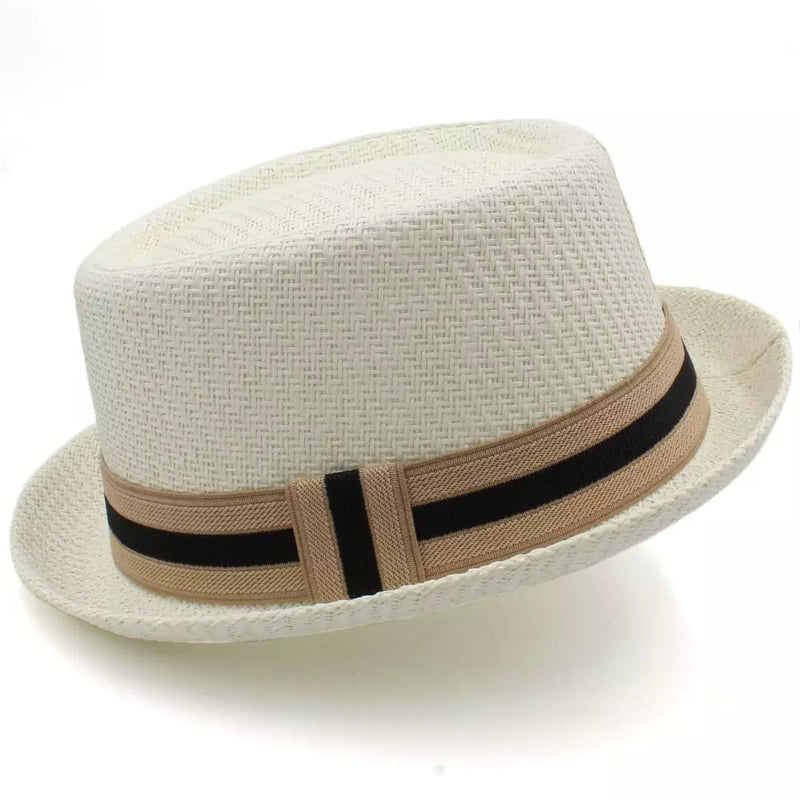 Sterling Lambert Porkpie Hat™ Felt Look Flat Crown Band