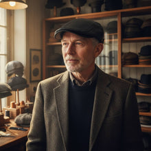 Sterling Leather Flat Cap™ Ivy Shape Brown Leather Side Buckle