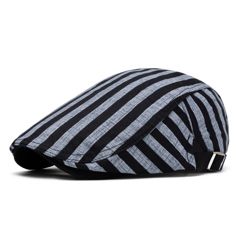 Sterling Lorenzo Stripe Cap™ Adjustable Cotton Hat Paneled Crown