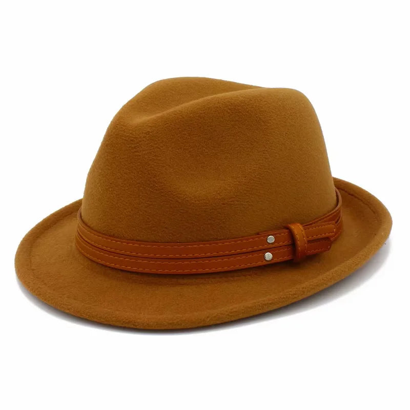 Sterling Manhattan Cotton™ Fedora Leather Belt Detail
