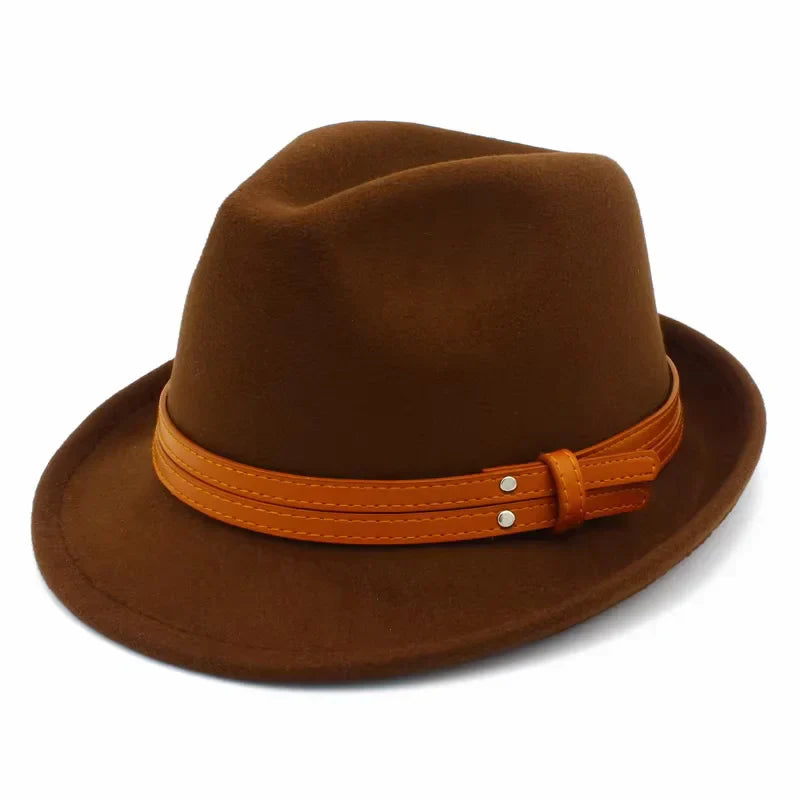 Sterling Manhattan Cotton™ Fedora Leather Belt Detail