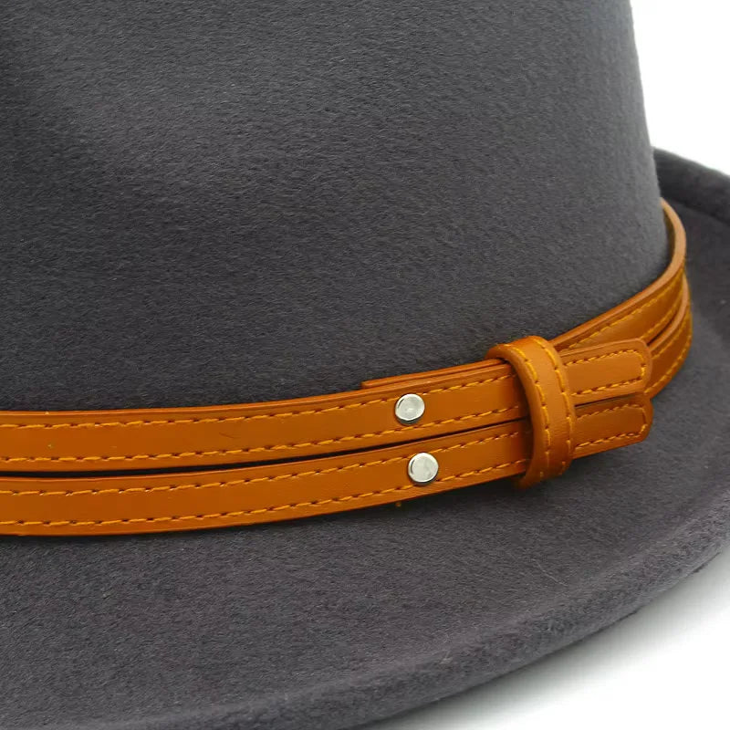 Sterling Manhattan Cotton™ Fedora Leather Belt Detail