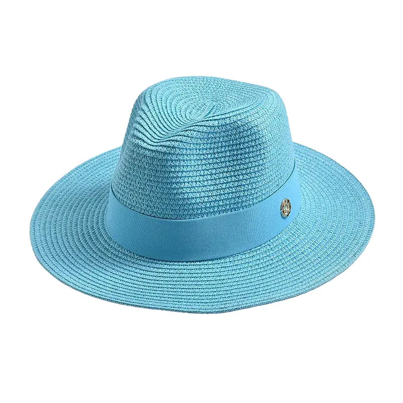 Sterling Maracaibo Summer Straw Fedora Hat™ Pinched Crown Band