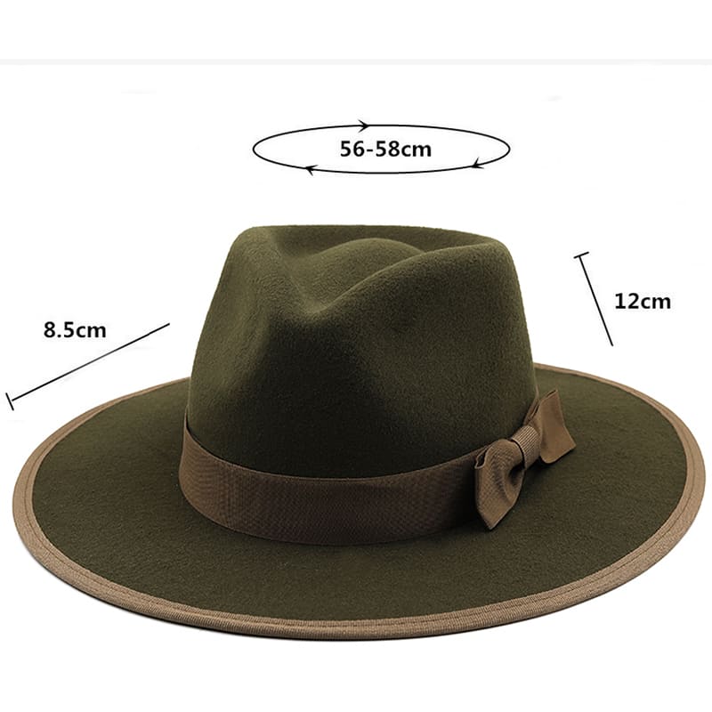 Sterling Marinello Ribbon™ Fedora Hat Wool Brim Ribbon Band