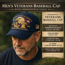 Sterling Patriotic Eagle™ Baseball Cap Curved Brim Patch