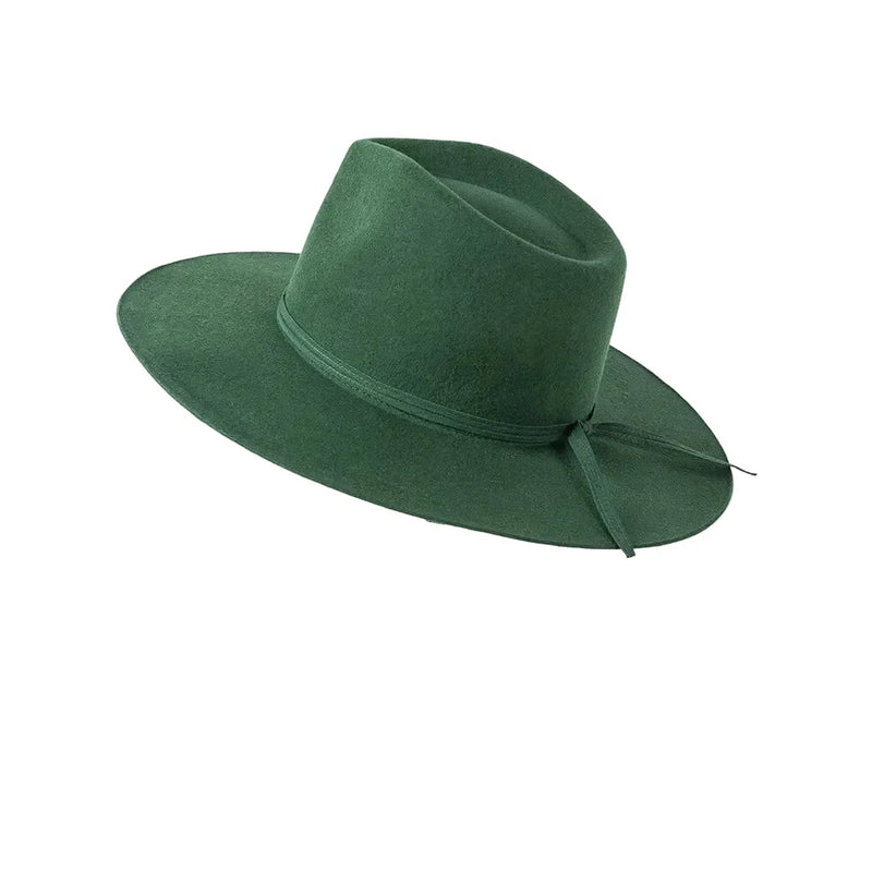 Sterling Morgan Wool™ Fedora Hat Wide Brim With Ribbon Band