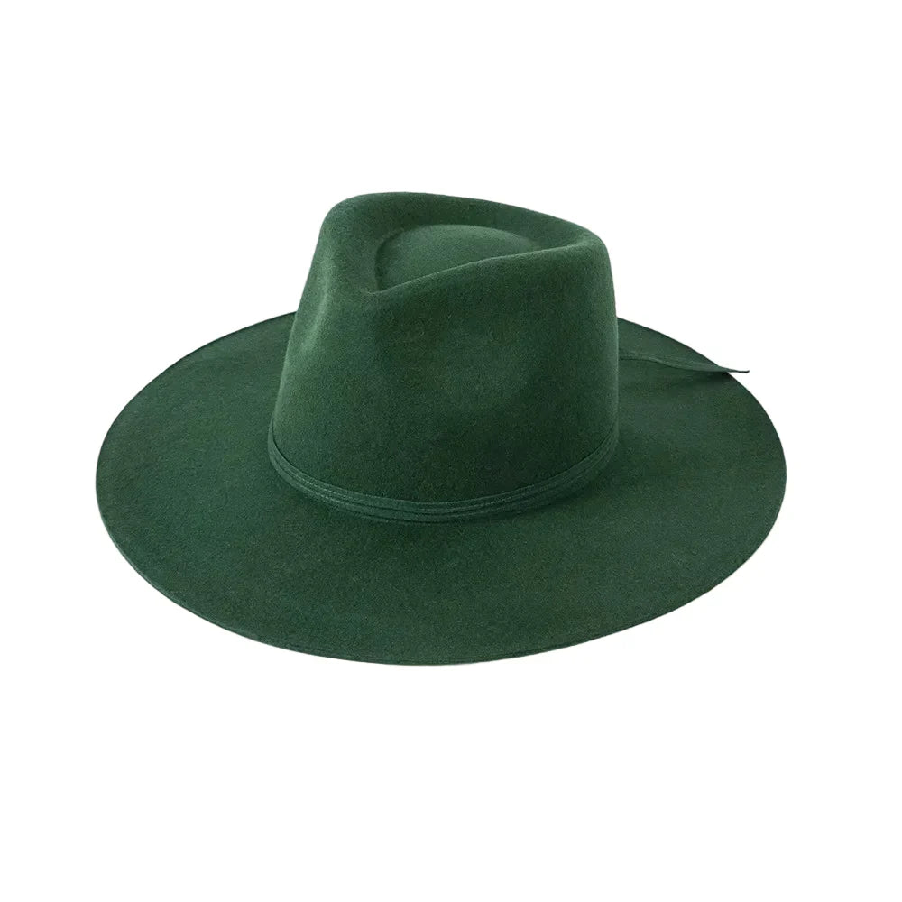 Sterling Morgan Wool™ Fedora Hat Wide Brim With Ribbon Band