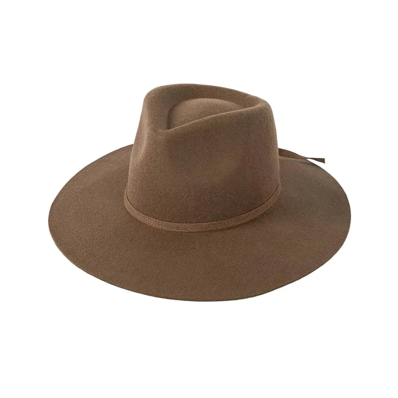 Sterling Morgan Wool™ Fedora Hat Wide Brim With Ribbon Band