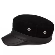 Sterling Napier™ Sailor Cap Leather Visor Suede Crown
