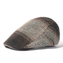 Sterling Retro Checkered™ Cheesecutter Linen Plaid Flat Cap