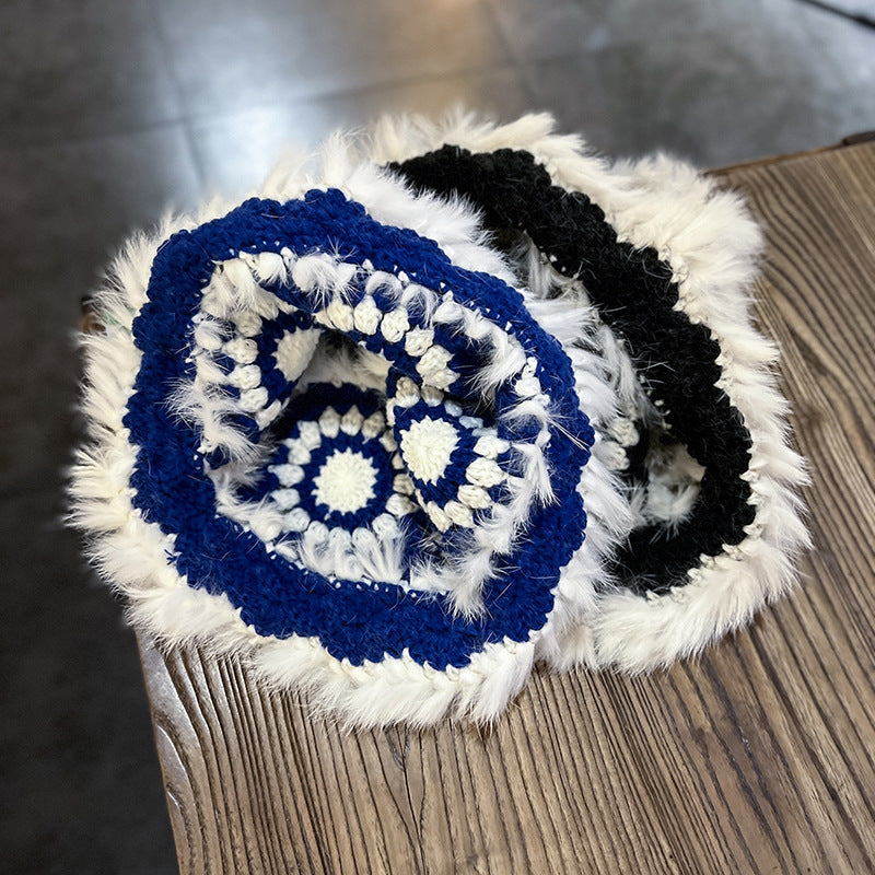 Sterling Cozy Handmade Crochet Flower Hat™ Round Crown Knit Floral