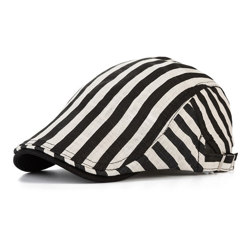 Sterling Lorenzo Stripe Cap™ Adjustable Cotton Hat Paneled Crown