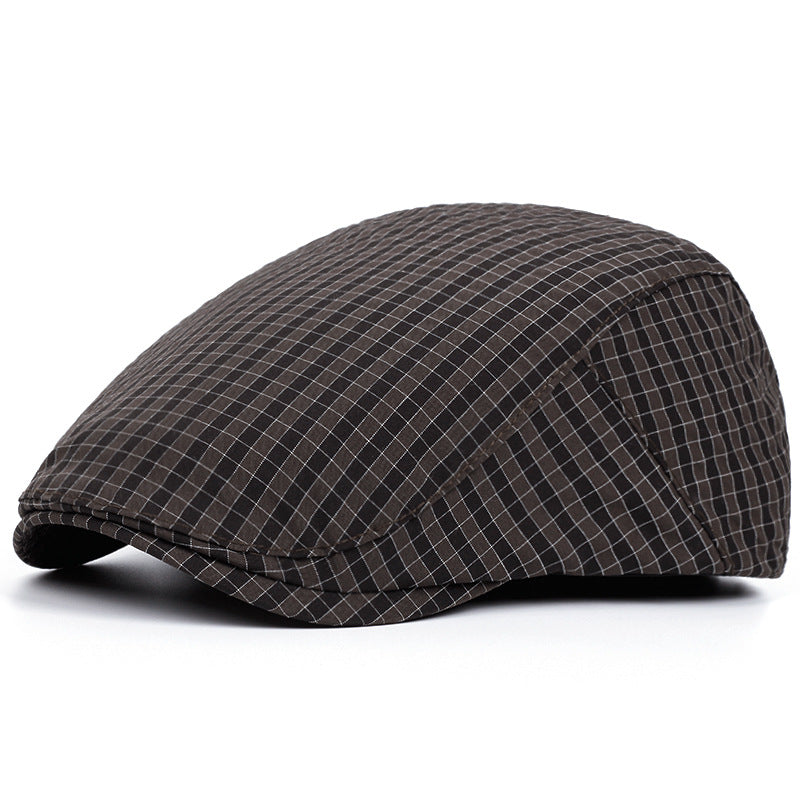 Sterling Willard Classic Check Flat Cap™ Short Brim