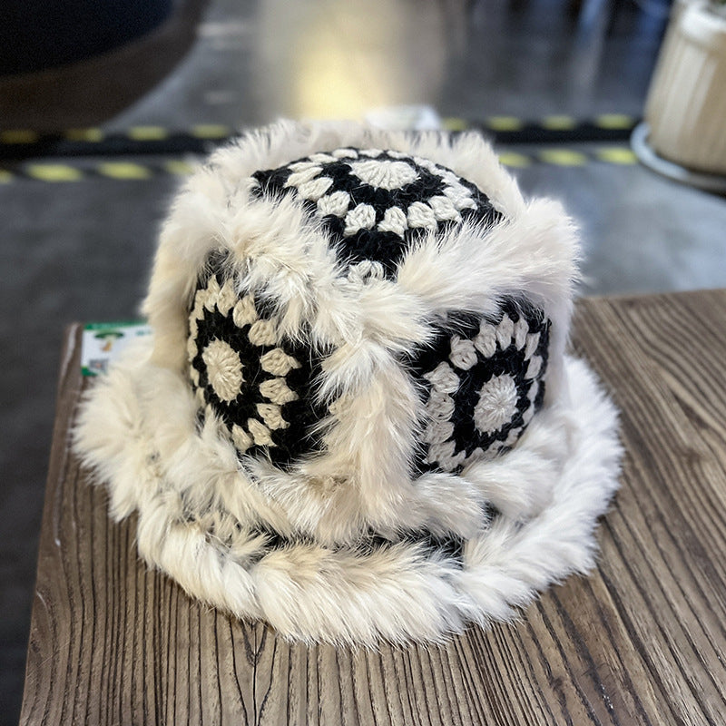 Sterling Cozy Handmade Crochet Flower Hat™ Round Crown Knit Floral