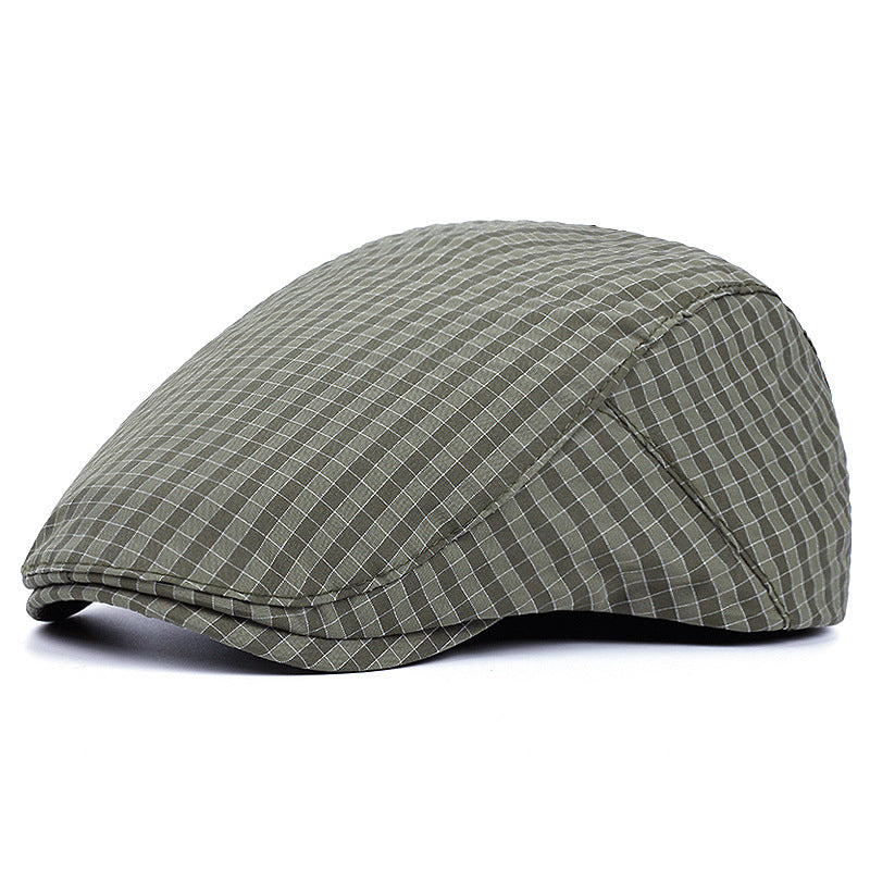Sterling Willard Classic Check Flat Cap™ Short Brim