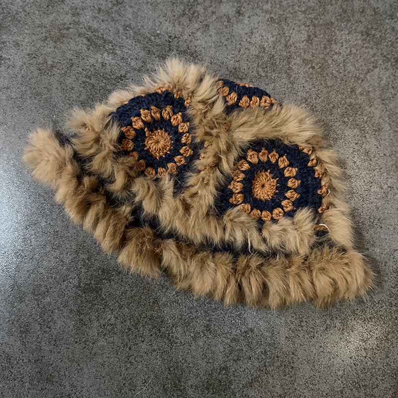 Sterling Cozy Handmade Crochet Flower Hat™ Round Crown Knit Floral