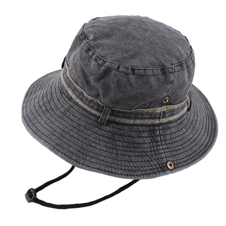 Sterling Sun Hat Boonie Hat™ Washed Cotton Bucket Hat Chin Strap