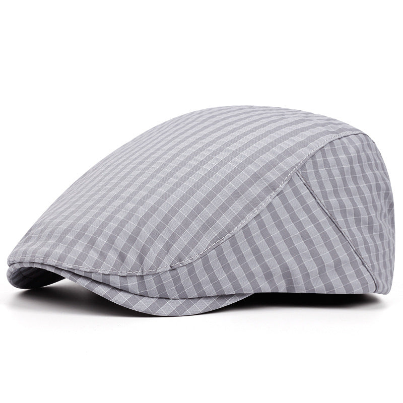 Sterling Willard Classic Check Flat Cap™ Short Brim