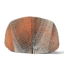 Sterling Retro Checkered™ Cheesecutter Linen Plaid Flat Cap