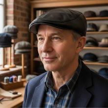 Sterling Leather Flat Cap™ Low Crown Leather Smooth Finish