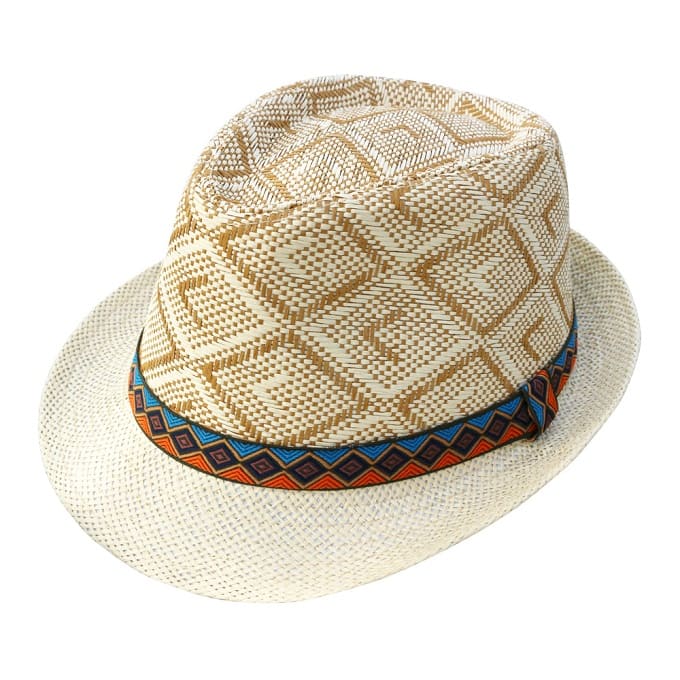 Sterling Panama Summer™ Trilby Hat Vegetable Fiber Diamond Weave