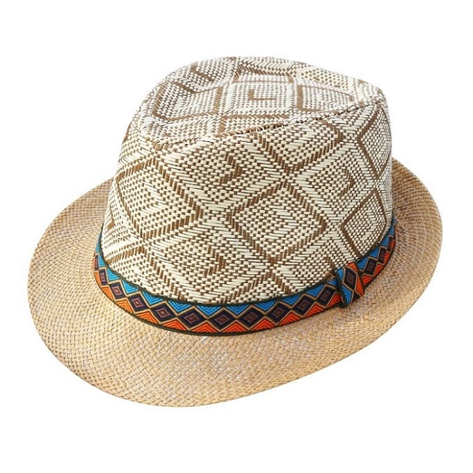 Sterling Panama Summer™ Trilby Hat Vegetable Fiber Diamond Weave
