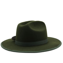 Sterling Raleigh Feather™ Green Wool Fedora Hat With Accent