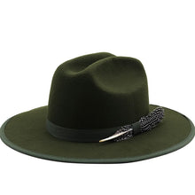 Sterling Raleigh Feather™ Green Wool Fedora Hat With Accent