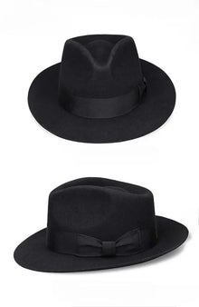 Sterling Richardson Retro™ Wool Fedora Hat Virgin Wool Band Detail