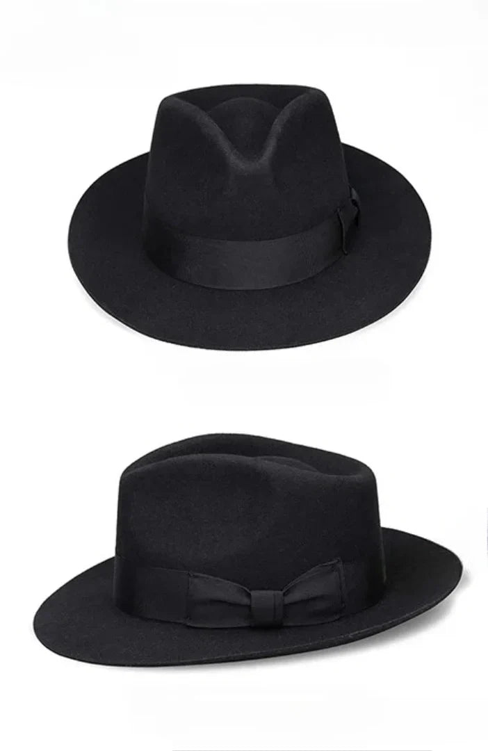 Sterling Richardson Retro™ Wool Fedora Hat Virgin Wool Band Detail