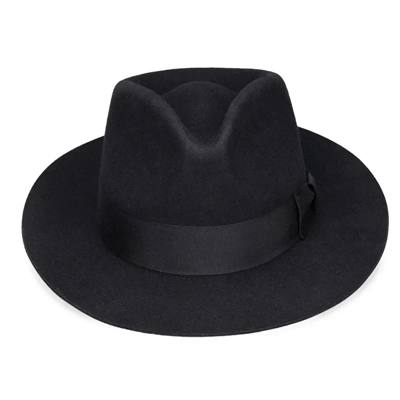 Sterling Richardson Retro™ Wool Fedora Hat Virgin Wool Band Detail